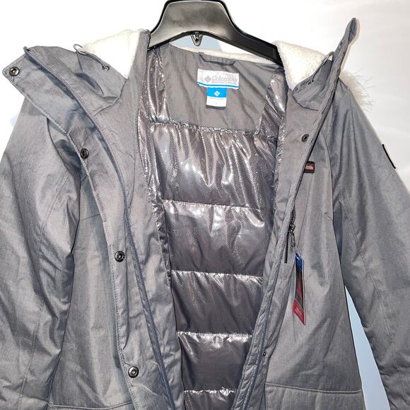 Columbia Women's Suttle Mountain Long Insulated Jacket Grey Coats S $230 - Picture 10 of 10